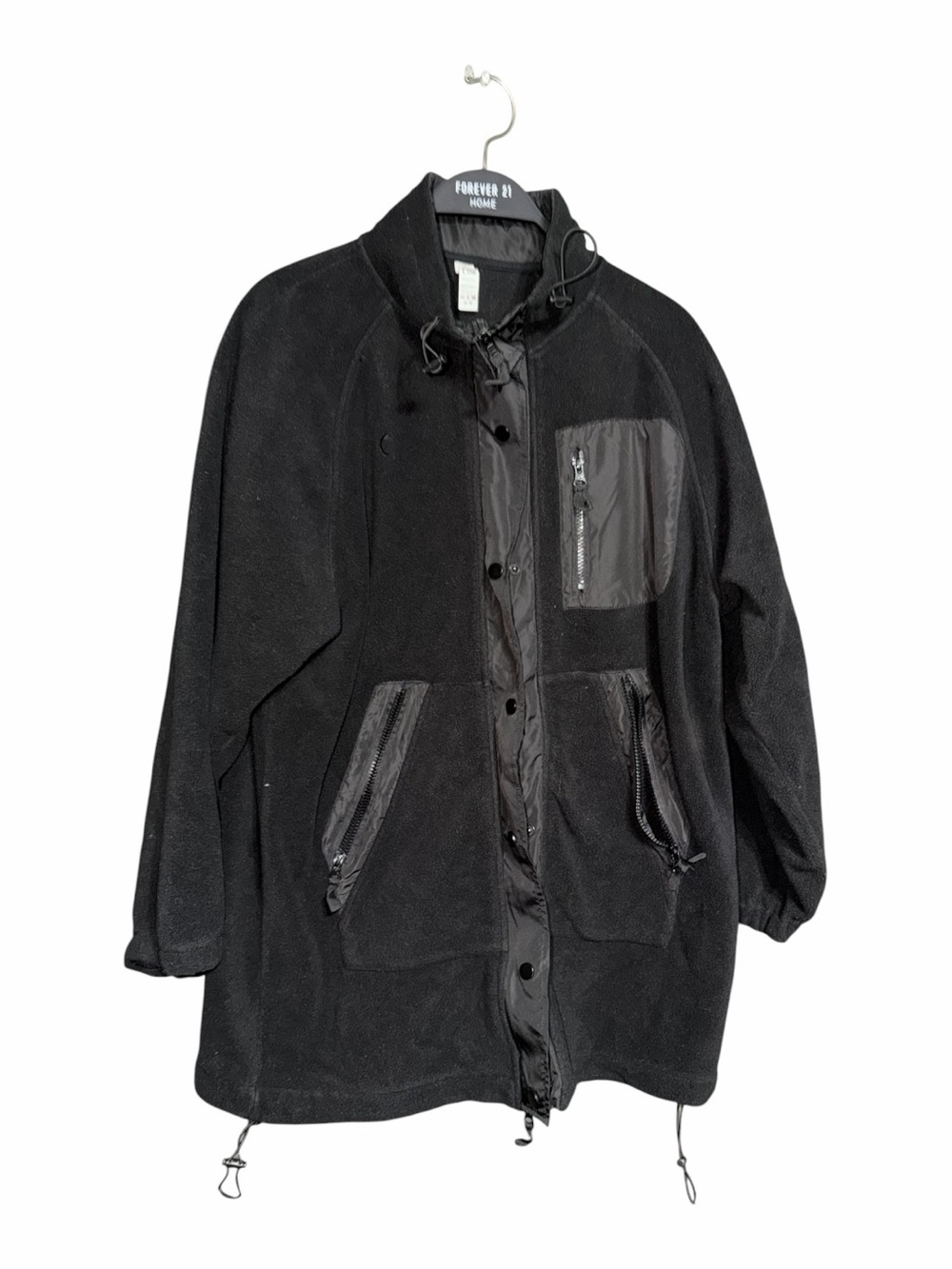ZYIA Black Fleece Jacket with Zip Pockets